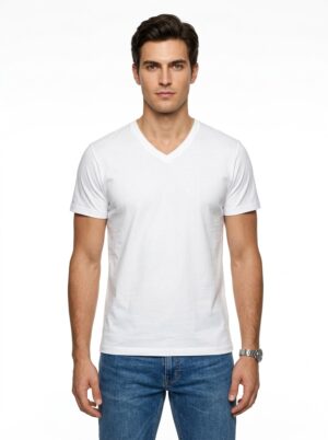 Polera cuello V manga corta Adulto