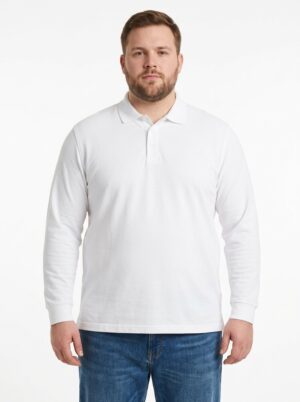 Polera cuello polo manga larga Tallas grandes